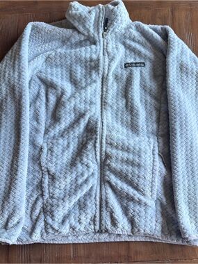 Columbia Light Gray Plush Fleece Jacket